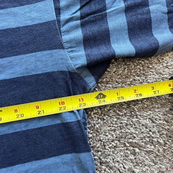 Vintage 90s Pacific Coast Highway California AOP Shirt Blue Striped Size M - Picture 6 of 8